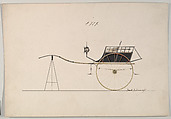 Dog Cart #779, Brewster & Co.  American, Pen and black ink, watercolor and gouache with gum arabic