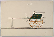 Whitechapel Cart # 818, Brewster & Co.  American, Pen and black ink, watercolor and gouache with gum arabic