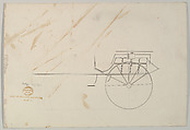 Dog Cart # 886, Brewster &amp; Co. (American, New York), Pen and black ink, watercolor and gouache with gum arabic
