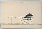 Dog Cart # 899, Brewster & Co.  American, Pen and black ink, watercolor and gouache with gum arabic