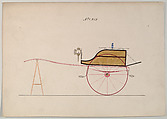 Dog Cart # 919, Brewster & Co.  American, Pen and black ink, watercolor and gouache with gum arabic and metallic ink.