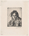 Young Girl from Mora, Anders Zorn  Swedish, Etching; third state of four (Asplund)