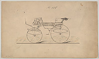 Char-a-banc/Phaeton #150, Brewster & Co.  American, Graphite, pen and black ink