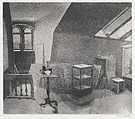 Interior of a Studio (Ateljéinteriör), from "the Swedish Fine Art Print Society portfolio" (Föreningen för Grafisk Konst), Louis Bastin Swedish, Etching and aquatint