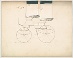 Design for Phaeton, no. 164, Brewster & Co. (American, New York), Pen and black ink