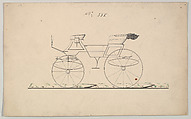 Design for Phaeton, no. 338, Brewster & Co. (American, New York), Pen and black ink, watercolor and gouache with graphite verso