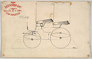 Design for Phaeton, no. 347, Brewster & Co. (American, New York), Pen and black ink with red ink stamp