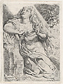 Mary Magdalen in the wilderness, Willem Pietersz Buytewech Dutch, Etching; second state of three (Hollstein)