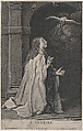 Saint Teresa of Avila's Vision of the Dove, Pierre van Schuppen  Flemish, Engraving; second state of two