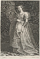 Saint Barbara, Lucas Vorsterman I Flemish, Engraving; only state