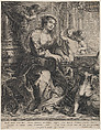 Saint Cecilia playing the organ surrounded by putti, Schelte Adams à Bolswert  Dutch, Engraving; third state of three