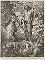Saint Teresa of Avila interceding for Bernardino de Mendoza, Schelte Adams à Bolswert  Dutch, Engraving; second state of three