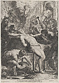 Saint Lawrence at the Stake, Cornelis Meyssens  Flemish, Engraving; reverse copy