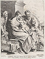 The Holy Family with Saint Elizabeth and John the Baptist as a Child, Lucas Vorsterman I Flemish, Engraving; fifth state of five (Hollstein)