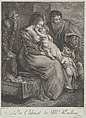 The Holy Family with Saint Elizabeth and Saint John the Baptist, Robert Brichet  French, Etching and engraving
