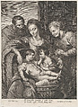 The Holy Family with Saint Elizabeth and the infant Saint John the Baptist, Lucas Vorsterman I Flemish, Engraving