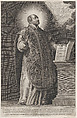 Saint Ignatius Loyola, standing and holding an open book, Schelte Adams à Bolswert  Dutch, Engraving