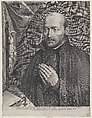 Saint Ignatius of Loyola, praying towards the left with a crucifix, a rosary, a book, and a skull on the table in front of him, Lucas Vorsterman I Flemish, Engraving; first state of two (Hollstein)