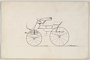 Design for Phaeton (unnumbered), Brewster & Co. American, Pen and black ink