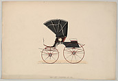 Design for Dog Cart Phaeton, no. 669, from Le Guide du Carrossier, Brice Thomas  French, Colored lithograph with hand coloring and gum arabic