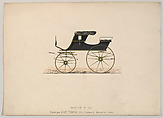 Design for Phaeton, no. 329, from Le Guide du Carrossier, Brice Thomas , Paris French, Colored lithograph with hand coloring
