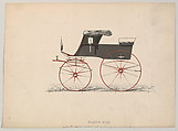 Design for Phaeton, no. 288, from Le Guide du Carrossier, Brice Thomas  French, Colored lithograph with hand coloring
