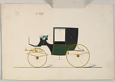 Landaulet #869, Brewster &amp; Co. (American, New York), Pen and black ink, watercolor and gouache with gum arabic