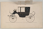 Landaulet #891, Brewster &amp; Co. (American, New York), Pen and black ink, watercolor and gouache, with gum arabic and metallic ink.