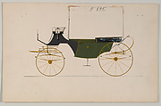 Design for Landaulet, no. 895, Brewster & Co. (American, New York), Watercolor and Ink