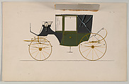 Landaulet #895, Brewster &amp; Co. (American, New York), Watercolor, gouache and Ink