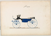 Landaulet #970, Brewster & Co. American, Pen and black in, watercolor and gouache with gum arabic