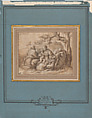 The Holy Family with Saint Elizabeth and the Infant John the Baptist, Polidoro da Caravaggio (Italian, Caravaggio ca. 1499–ca. 1543 Messina), Pen and brown ink, brush and brown and grayish brown wash over black chalk with white heightening, traces of squaring in pen and brown ink (especially evident at lower right and lower left).