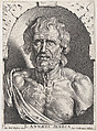 The bust of Seneca, in a niche, Lucas Vorsterman I Flemish, Etching and engraving; second state of two