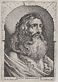 The bust of Plato, in a niche, Lucas Vorsterman I Flemish, Etching and engraving; only state