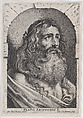 The bust of Plato, in a niche, Lucas Vorsterman I Flemish, Etching and engraving; only state