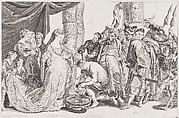The Head of Cyrus brought to Queen Tomyris, Antoine Jean Duclos  French, Etching; proof