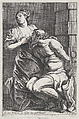 Cimon and Pero, Willem Panneels  Flemish, Etching; second state of two (Hollstein)