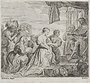 Solomon and the Queen of Sheba, Philip Spruyt Flemish, Engraving