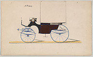 Design for Landaulet, no. 903, Brewster & Co. (American, New York), Pen and black ink, watercolor and gouache with gum arabic and metallic ink.