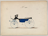 Landaulet #970, Brewster & Co. American, Pen and black ink, watercolor and gouache with gum arabic and metallic ink.