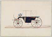 Landaulet (unnumbered), Brewster & Co. American, Pen and black ink, watercolor and gouache with gum arabic