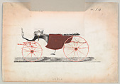 Landaulet #516, Brewster &amp; Co. (American, New York), Hand colored lithograph with gouache