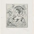 The Virgin holding the Christ Child, Federico Cantù  Mexican, Engraving and plate tone