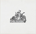 Vignette of trophies, Anonymous, Mexican, Wood engraving