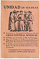 Four hesitant corridos (ballads) printed on the one sheet, two on each side addressing the subject of unwanted American intervention in Mexico; ballad of the persecution of Pancho Villa - Escobedo; ballad of the good neighbour - Chávez Morado; ballad regarding the expropriation of foreign petroleum companies - Zalce; ballad on the eclipse of the peso - Chávez Morado, José Chávez Morado (Mexican, 1909–2002), Linocut and letterpress on orange paper