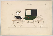 Chariot #845, Brewster & Co.  American, Pen and black ink, watercolor ang gouache with gum arabic