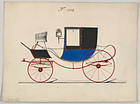 Chariot D'Orsay #1014, Brewster & Co. American, Pen and black ink, watercolor and gouache