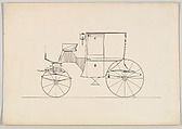 Coupe or Brougham (unnumbered), Brewster & Co.  American, Pen and black ink with graphite