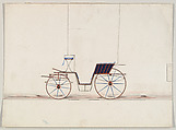 Design for Brett (unnumbered), Brewster & Co. (American, New York), Pen and black ink, watercolor and gouache with gum arabic