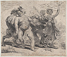 Drunkeness of Bacchus, Jonas Suyderhoef  Dutch, Engraving and etching; second state of four (Hollstein)